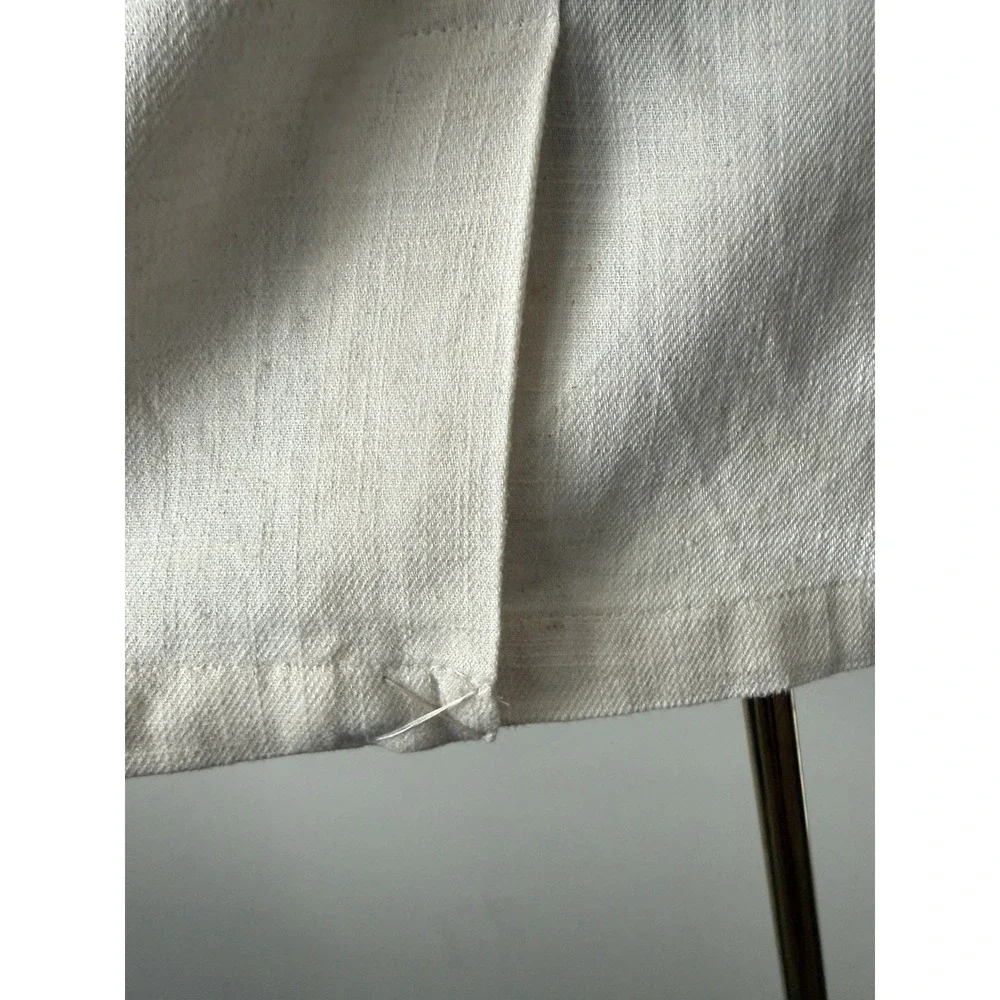 Stoosh Women's M Linen Blend Open Front Blazer Pockets